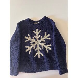 Chance or Fate Sequin Snowflake Holiday Christmas Cozy Pullover Fleece